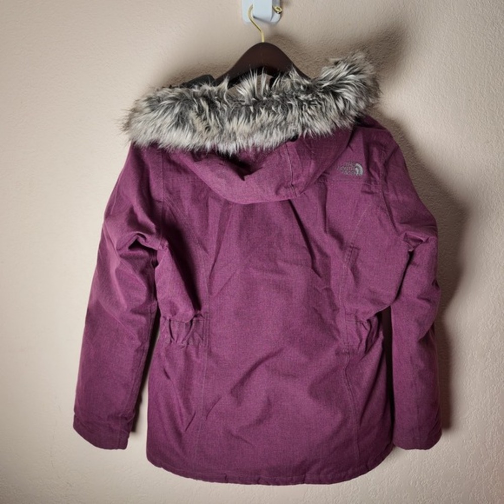 North Face Dryvent 550 jacket Girls size XL Outdoor Winter Coat Faux Fur Hood - Picture 7 of 8
